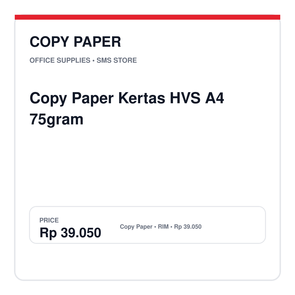COPY PAPER Kertas HVS A4 75gram