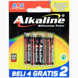 ABC Baterai Alkaline AAA 1,5V