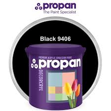 Propan Cat Tembok Interior Decorcryl 9406 Hitam (1 Kaleng = 2,5 Kg)