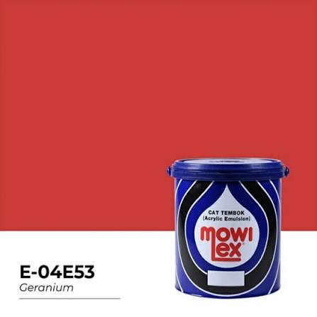 Mowilex Cat Tembok Interior E-04E53 Geranium (1 Kaleng - 2,5 Liter)